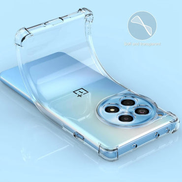 Clear TPU Silicone Phone Case for OnePlus 12 12R 11 11R 10 Pro 10T Shockproof Protective Cover