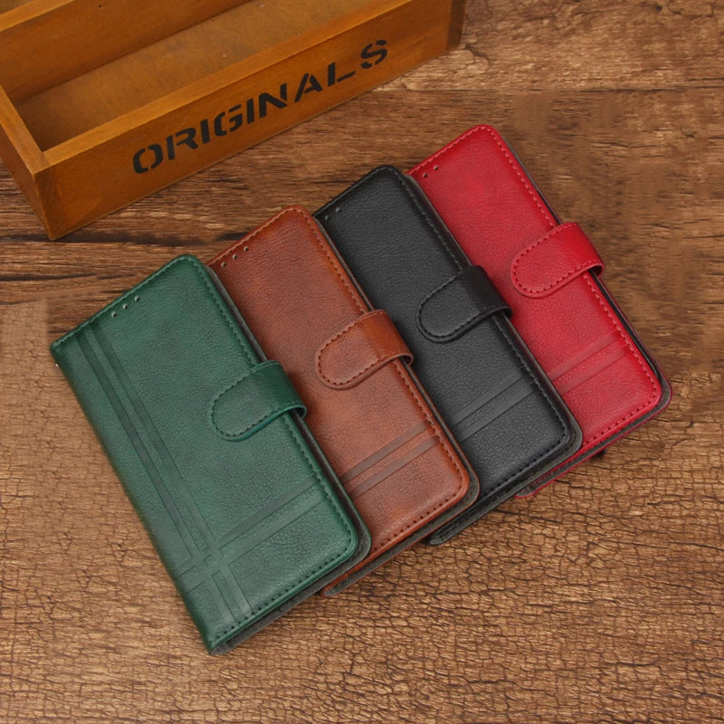 Deluxe Leather Wallet Phone Case for Lenovo Moto ThinkPhone Multiple Card Slots Stand Function Protective Cover