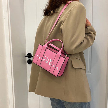 Women's Fashion Leather Shoulder Tote Bag Ladies Casual Simple Adjustable Straps Satchel Messenger Handbags