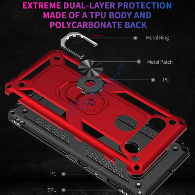 Shockproof Phone Case for LG K61 K51S K51 K50S K41S, Stylo 6 5, Aristo 2 3, Harmony 4, Q51 Q61 Magnetic Ring Holder Back Cover