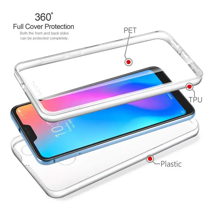 Durable Full Body Hybrid Silicone Plastic Phone Case for Huawei P40 P30 P20 Lite, Mate 20 10 Pro, P Smart, Honor 8X 360 Degrees Protective Cover
