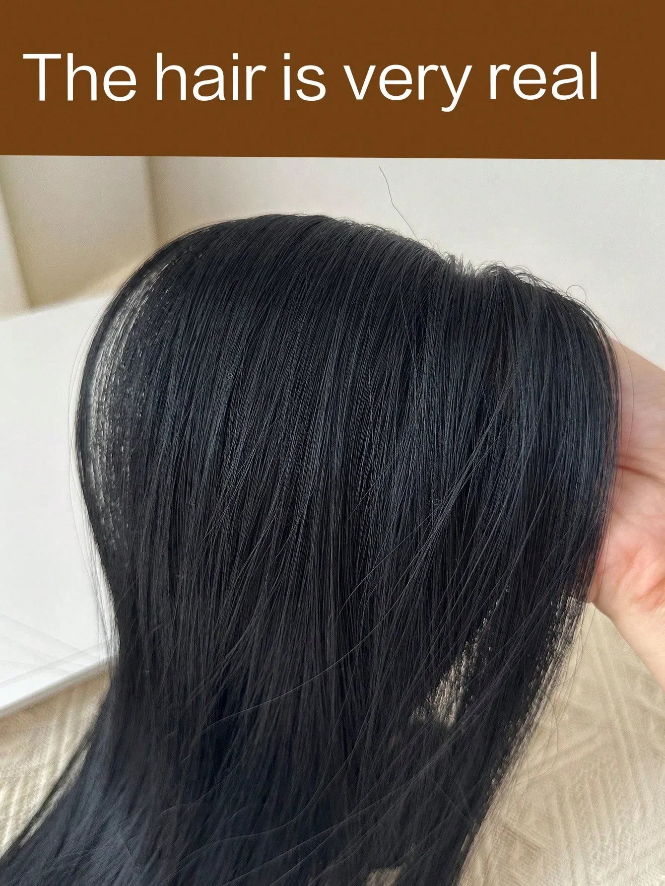 Synthetic Wig 6pcs 16 Clips 24 Inch Wavy Curly Full Head Hair Extensions on Double Weft Dark Black For Women