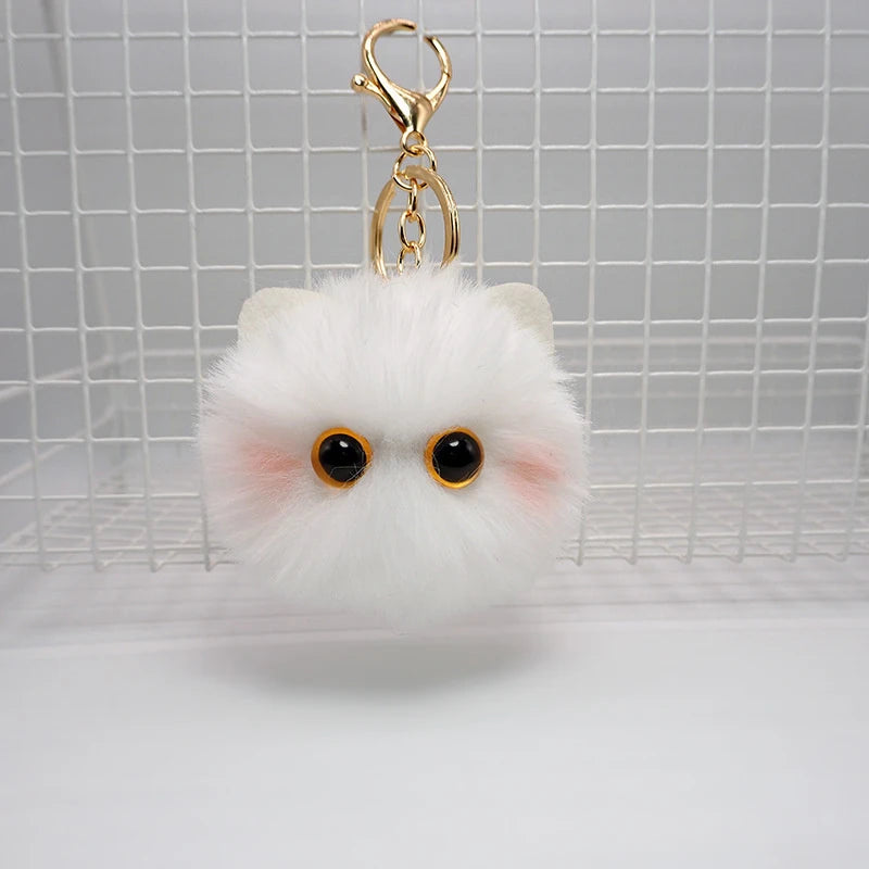 Fashion Cute Plush Cat Keychain Pendant Cartoon Doll Toy Keyring for Kids Adults Bag Ornament Accessories Gifts