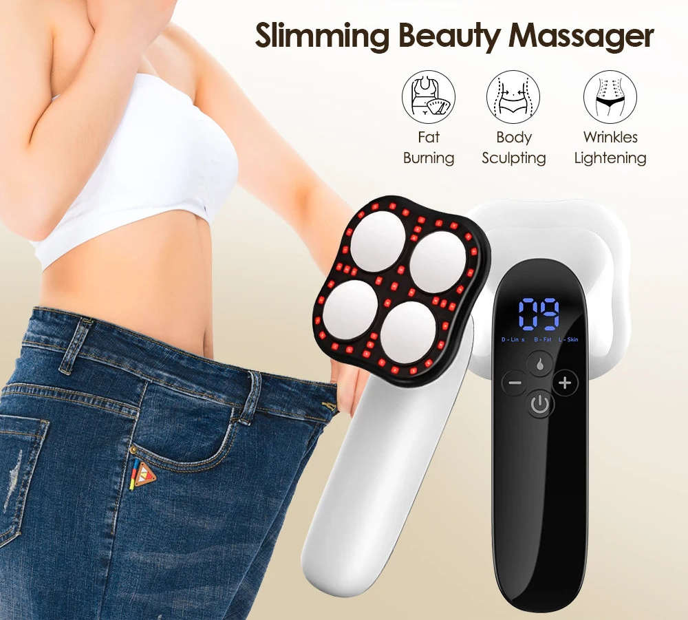 Cordless Electric Fat Remover Body Sculpting and Slimming Massager for Belly Waist Arm Legs Butt Full Body Lifting Tightening USB Charging Care Tool