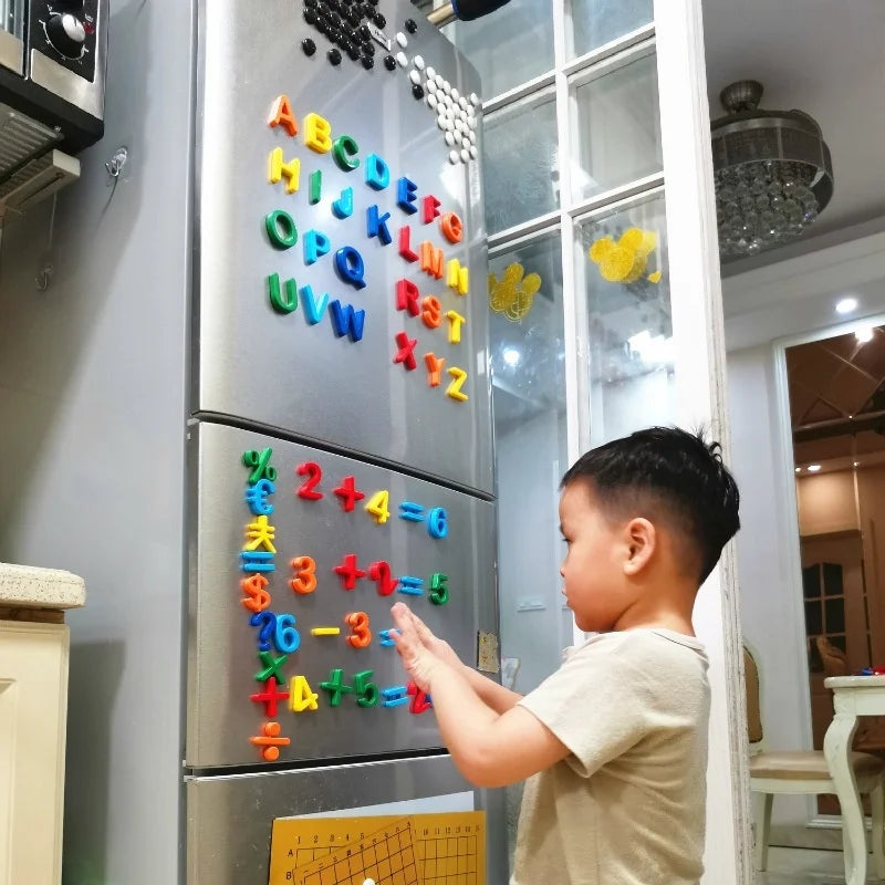 Educational Magnetic Learning Alphabet Numbers Refrigerator Plastic Figures Letters Toddlers Kids Learning Spelling Counting Toys