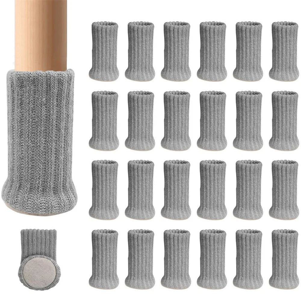 High Elastic Table Chair Furniture Leg Socks 24pcs Set Floor Protectors Covers with Anti-Scratch Pads