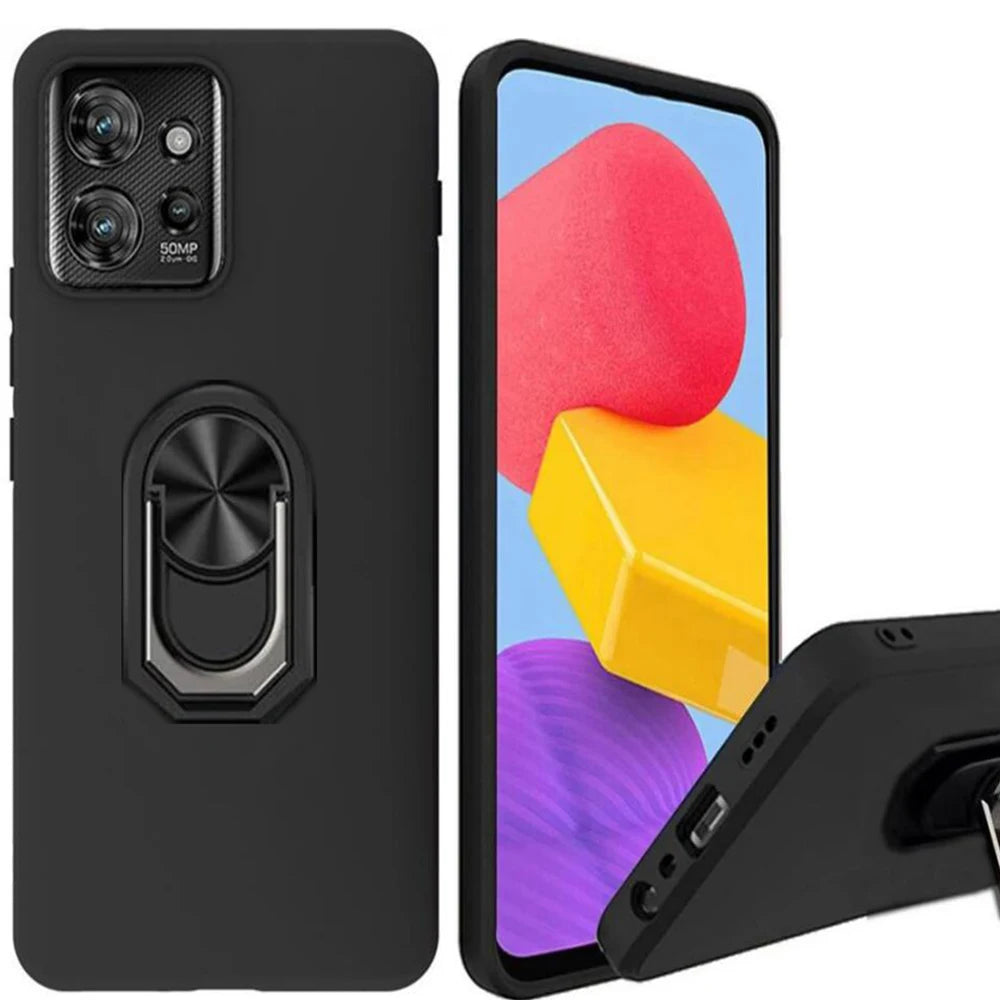 Ergonomic Soft TPU Silicone Phone Case for Lenovo Moto ThinkPhone 5G Shockproof Magnetic Cover with Ring Holder