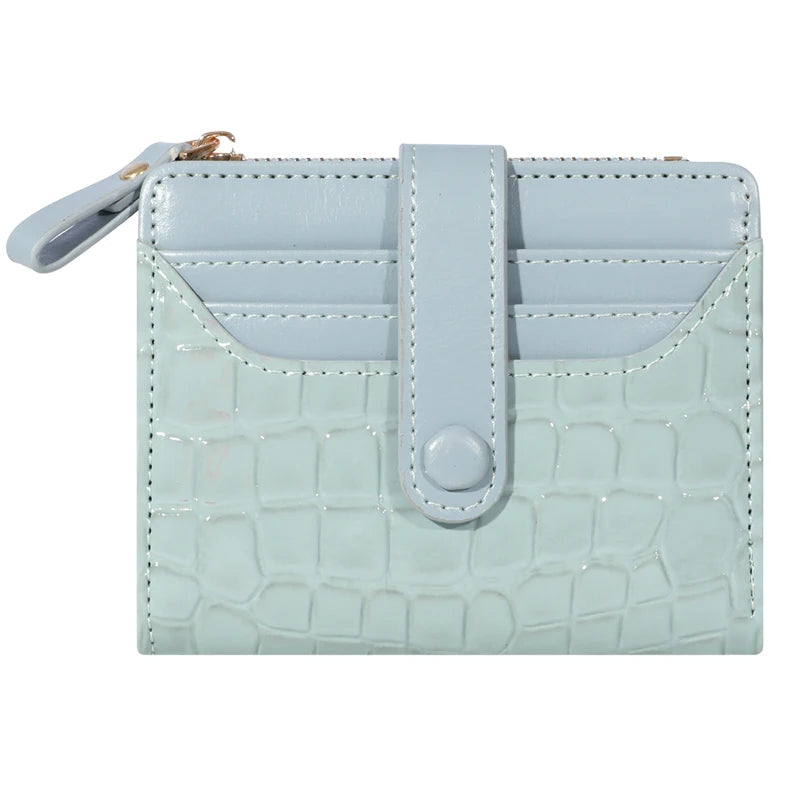 Elegant Crocodile Pattern Women's Multi Card Wallet Secure Double Zip Clutch Casual PU Leather Purse with Style Storage Bag