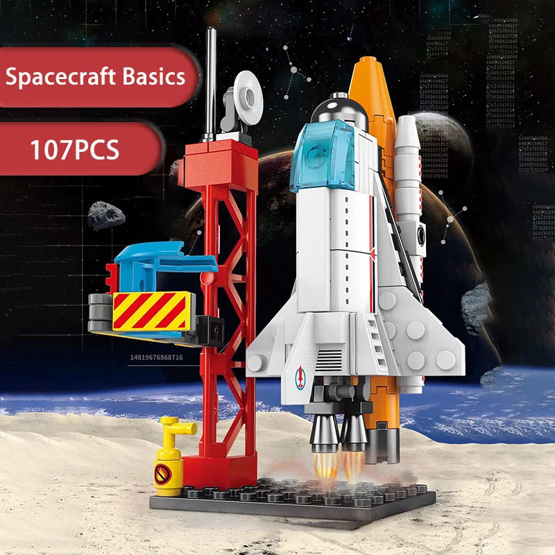 Spacecraft Ship Shuttle Rocket Building Blocks Model Toys Children's Puzzle Assembly Small Particle Bricks