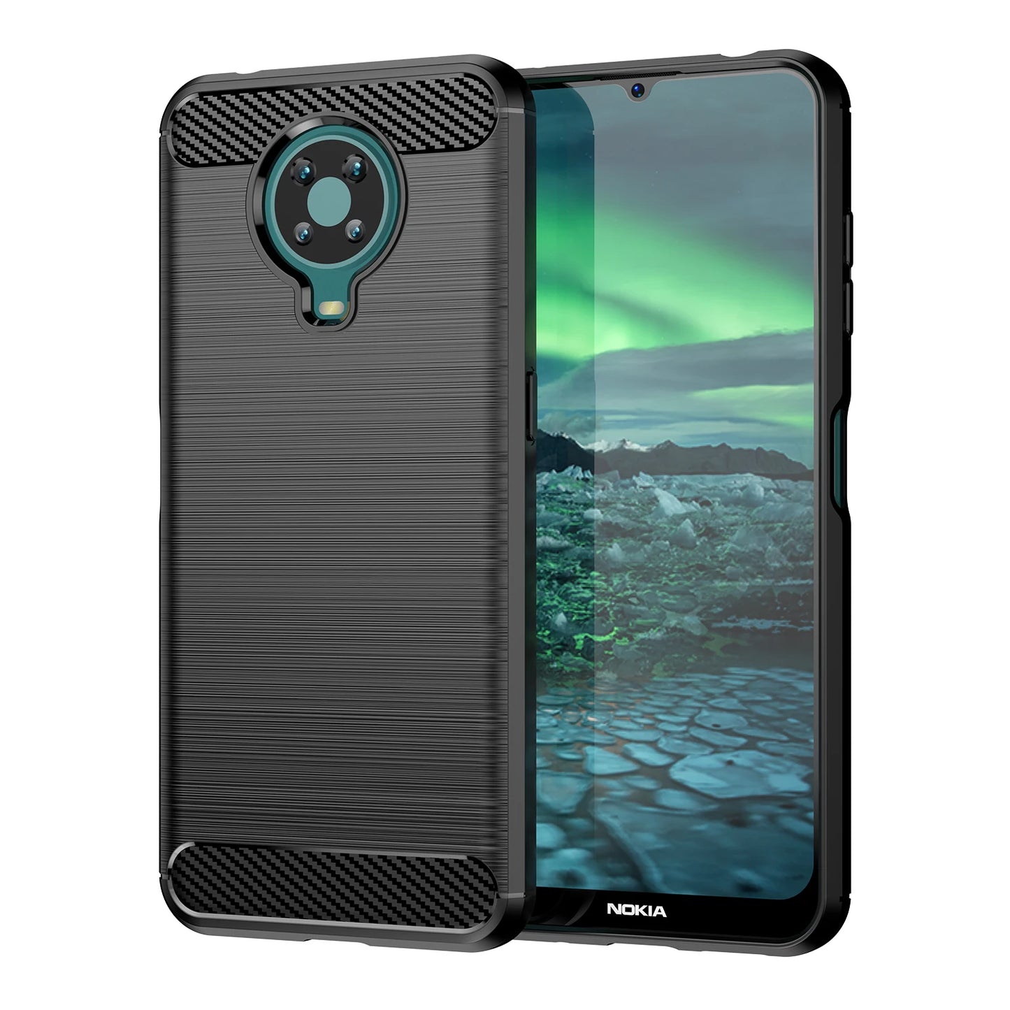 Modern Carbon Fiber Silicone Phone Case for Nokia G400 G60 G50 G21 G20 G11 G10 Brushed Texture Protective Back Cover Case