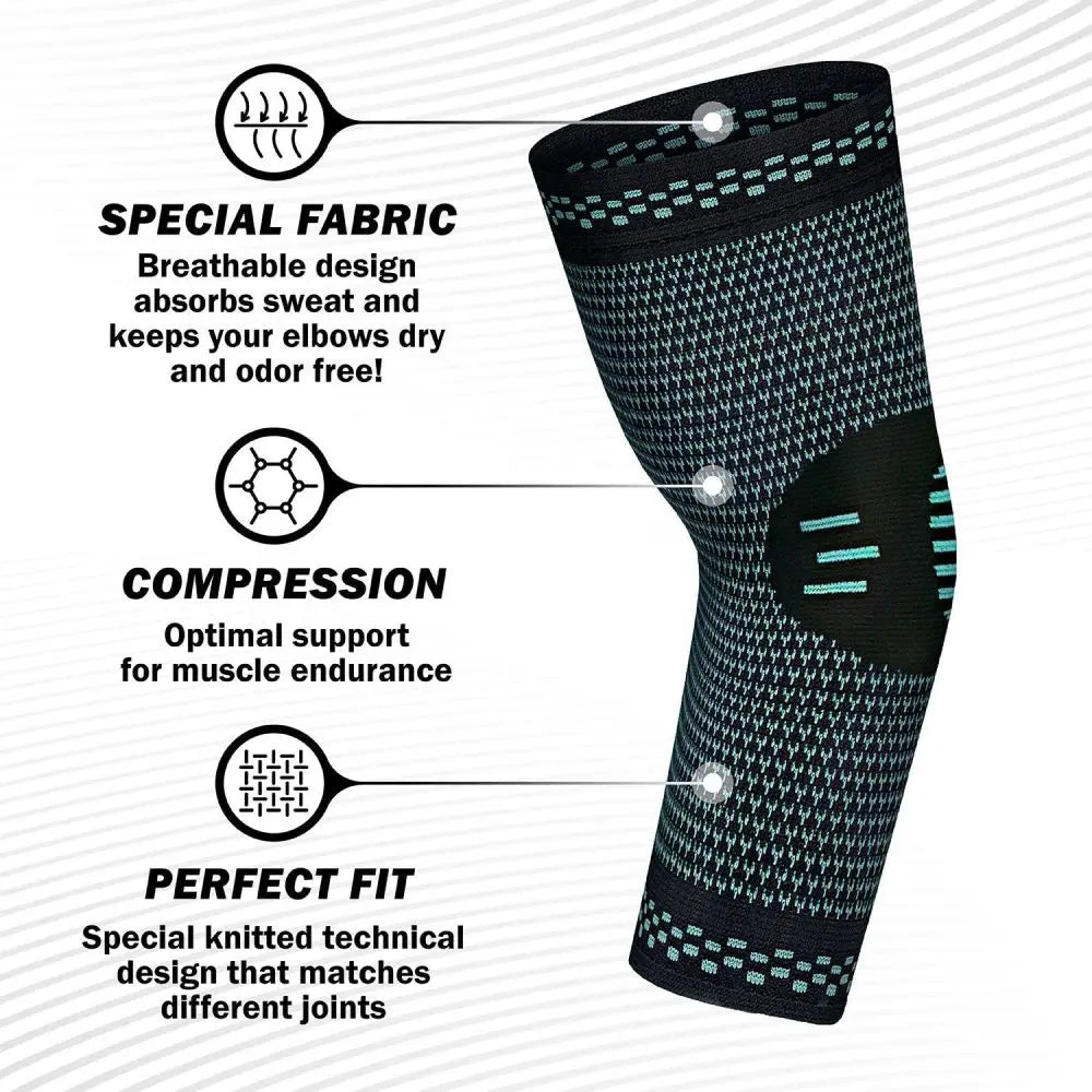 Elastic Compression Elbow Pads Sleeves Supports for Sports and Gym Elbow Safety Breathable Arm Pads 1pc