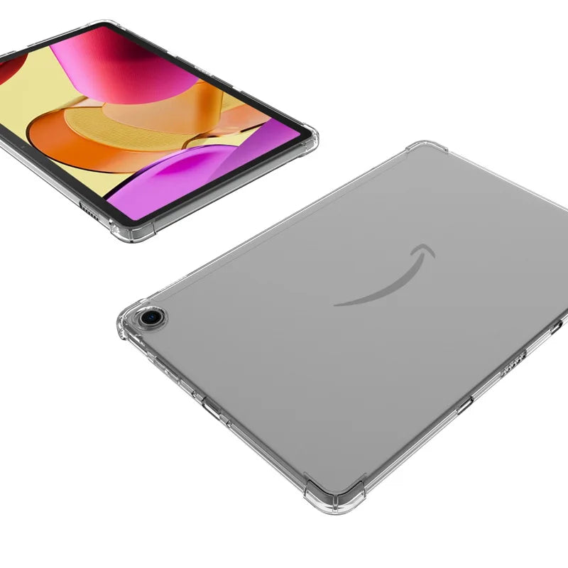 Protective Clear Soft Silicone Case for Amazon Fire Max 11 inch Transparent Slim Back and Edges Tablet Cover