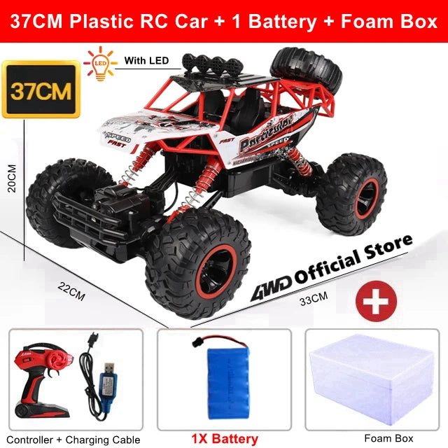 Off Road 4x4 Remote Control RC Cars 4WD 2WD Car Radio Buggy Truck Racing Drift with Led Lights Toys Gift for Boys Girls Children Kids