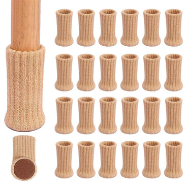 High Elastic Table Chair Furniture Leg Socks 24pcs Set Floor Protectors Covers with Anti-Scratch Pads