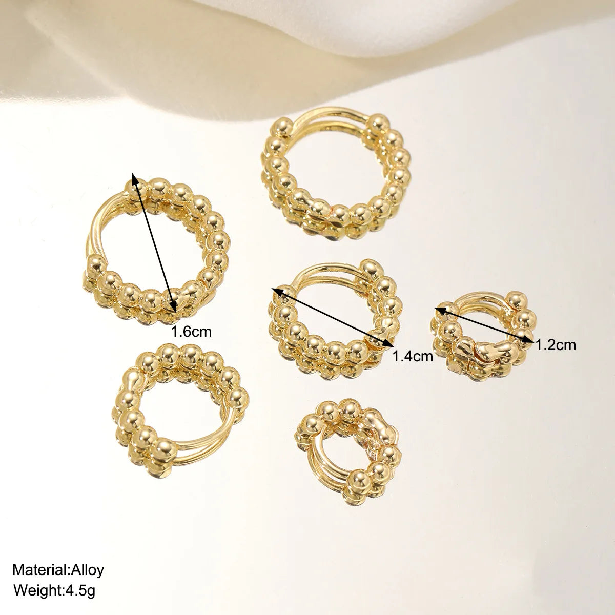 6pcs Huggie Circle Punk Trendy Stainless Steel Minimalist Hoop Earrings for Women Crystal Zirconia Earrings Piercing Jewelry