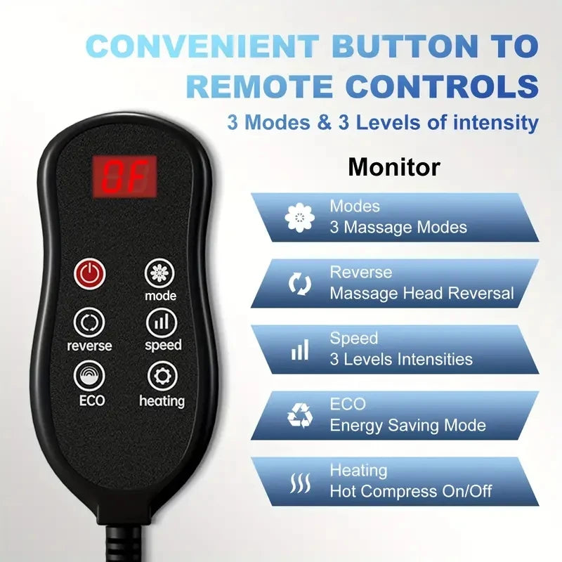 Electric Shiatsu Kneading Leg Feet Calf Roller Massager Hot Compress Kneading Deep Tissue Relieve Fatigue and Relax Muscles