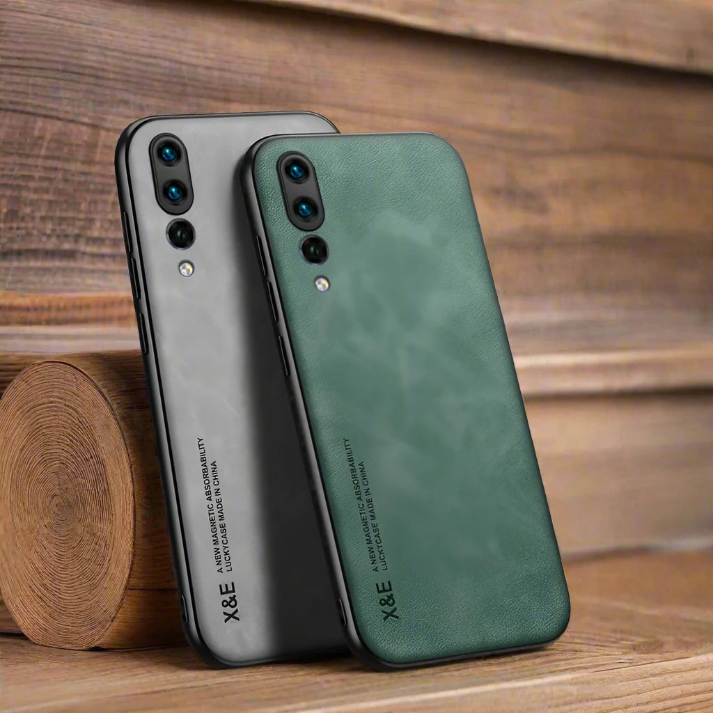 Luxury Leather Phone Case for Huawei P60 P50 P40 P30 P20 Pro and Mate 60 50 40 30 20 Pro Magnetic Protective Cover