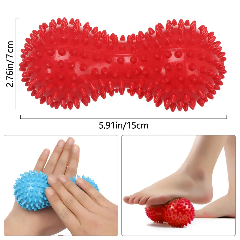 Deep Tissue Massage Roller Ball, Double Lacrosse Peanut Shape Massage Ball, Muscle Relaxation Physical Therapy Myofascial Release 1pc