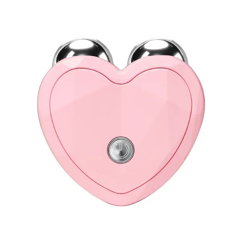 Portable Micro Current Beauty Face Lifting Anti Wrinkle Roller Slimming Massager EMS Mini Delicate Contouring Firming Facial Care Tool