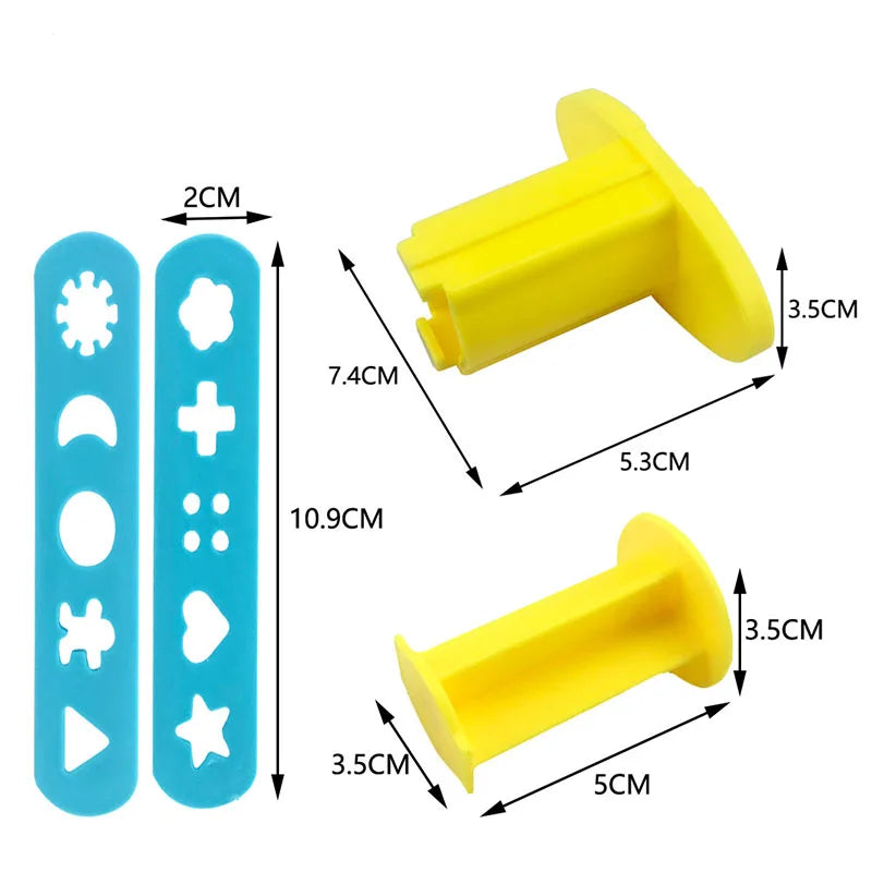 Children DIY Play Dough Plasticine Mold Modeling Clay Accessories Tool Kit Plastic Set Knife Molds Kids Educational Toys