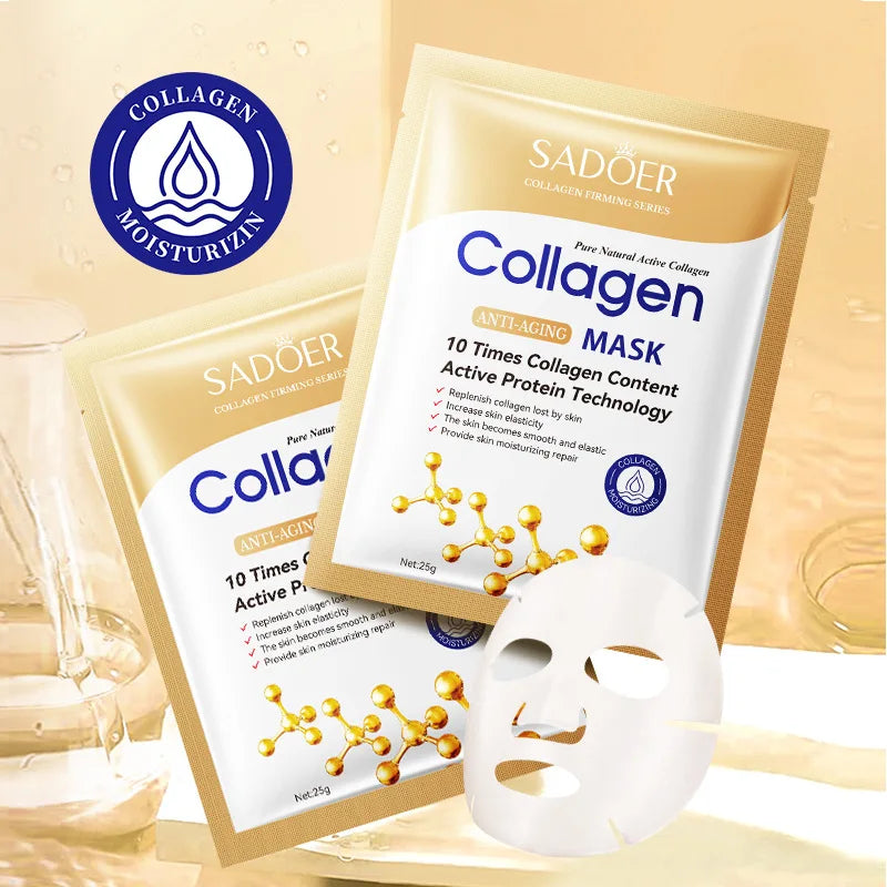 Anti-wrinkle Collagen Moisturizing Face Masks Anti-Aging Repair Brightening Skincare Face Sheet Mask Facial Masks Skin Care 10pcs