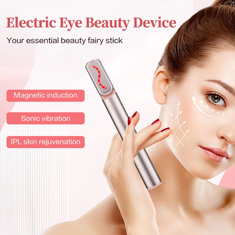 Red Light EMS Microcurrent Face Lifting Facial Eye Neck Wand Massager Skin Tightening Anti Wrinkle Skin Care Beauty Tool