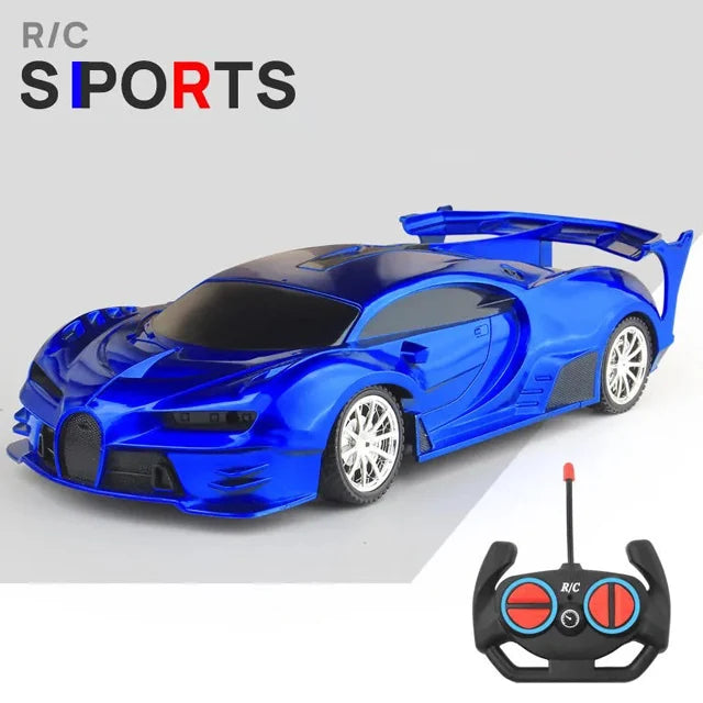 RC Racing Car with LED Lights 2.4G Radio Remote Control 1/18 Scale Sports Cars For Children Racing Drive Vehicle Drift Boys Girls Toys