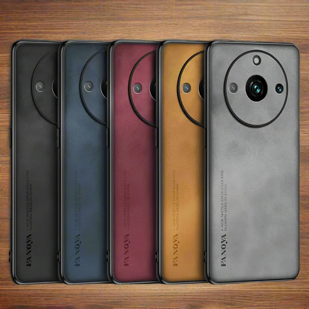 Elegant Leather Phone Case for Realme 11 10 9 8 Pro Plus, GT Neo 2 3 Protective Shockproof Cover