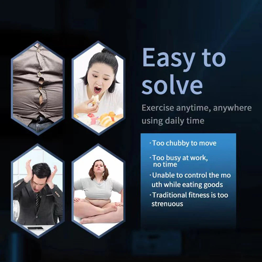 Wireless Electric Abdominal Muscle Stimulation EMS Toning Belt Muscle Toner Portable Fitness Massager Waist Trainer for Body Slimming and Shaping