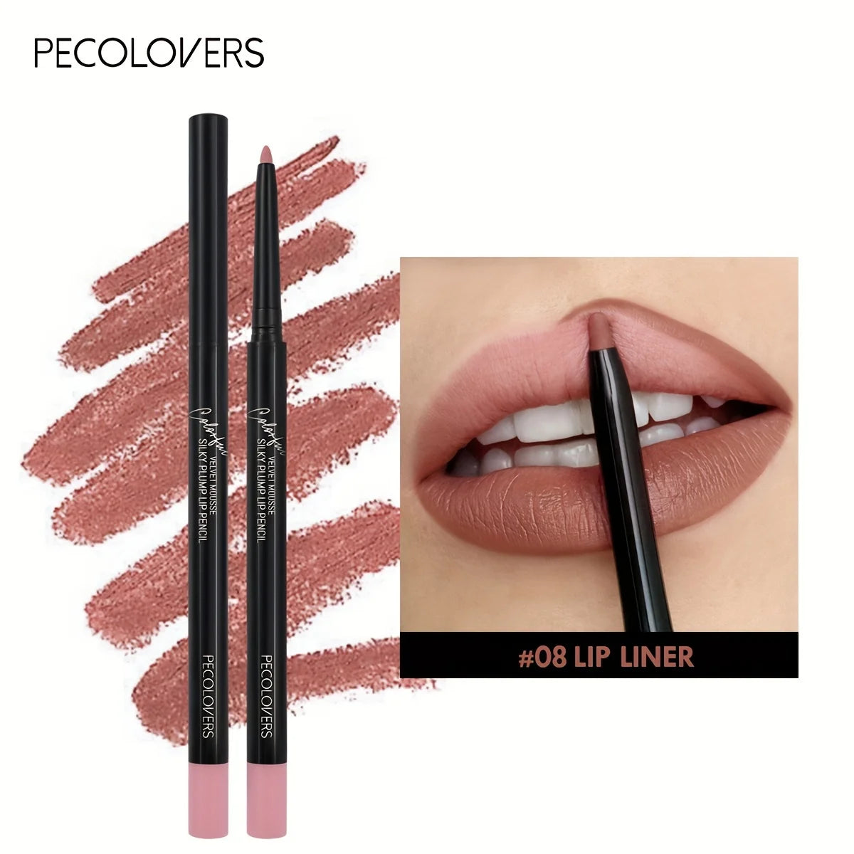 Long Lasting Lip Liner Pencil Lipstick Matte Smooth Waterproof Lipliner Non-stick Cup Lipstick Pen Beauty Makeup