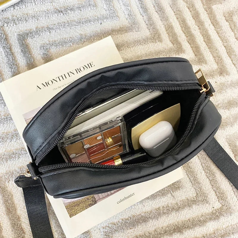 Luxury Fashion Women's Small Crossbody Leather Purse Bag Messenger Bags Zipper Handbags Travel