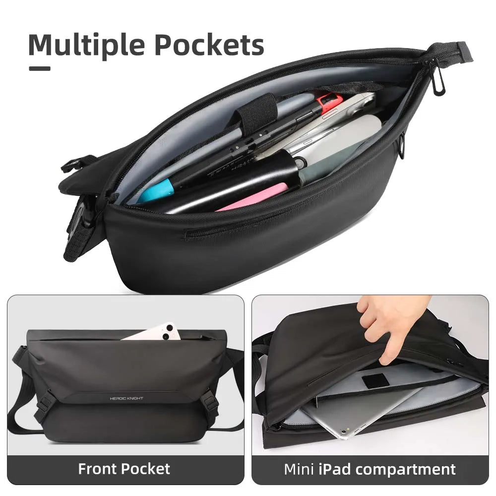 Stylish Waterproof Shoulder Messenger Handbag Unisex Crossbody Polyester Side Bags