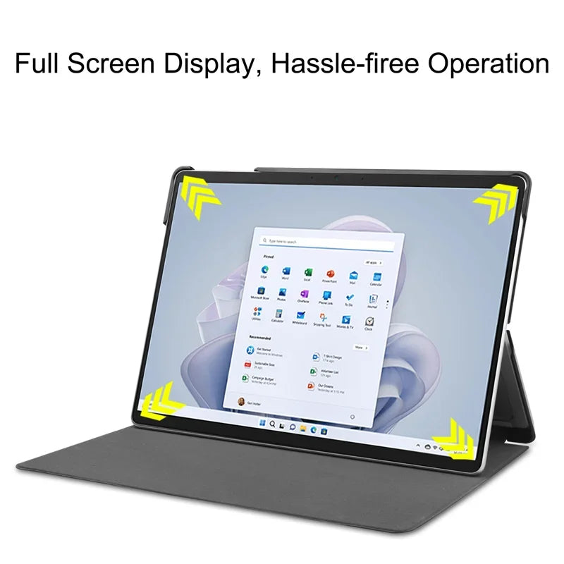 Durable Polycarbonate Plastic Case for Microsoft Surface Pro 11 10 9 Case 13 Inch Flip Stand Hard PC Back Tablet Cover
