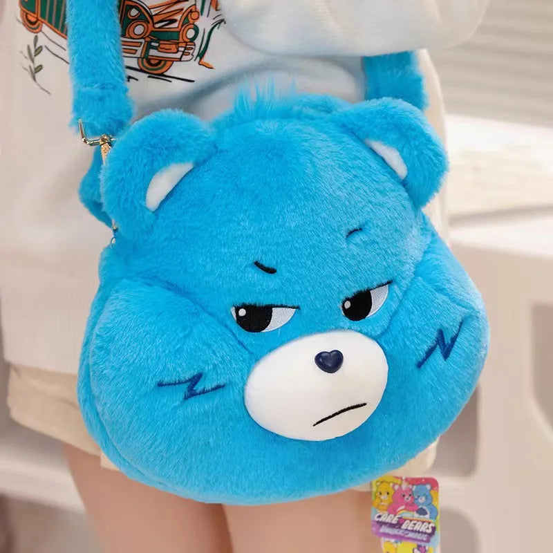 Popular Cute Care Bears Plush Backpack Kawaii Fashion Plushie Doll Girl's Children's Shoulder Bag Knapsack
