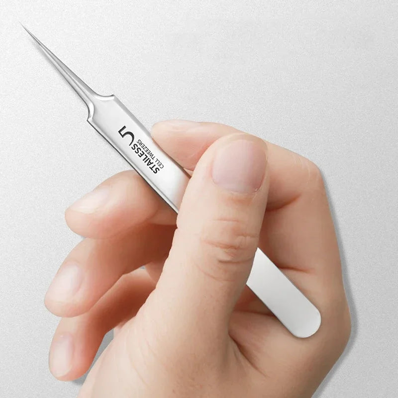 Acne Blackhead Remover Tools for Pimples Blackheads German Ultra Fine No. 5  Special Clip Tweezers Beauty Face Health Salon