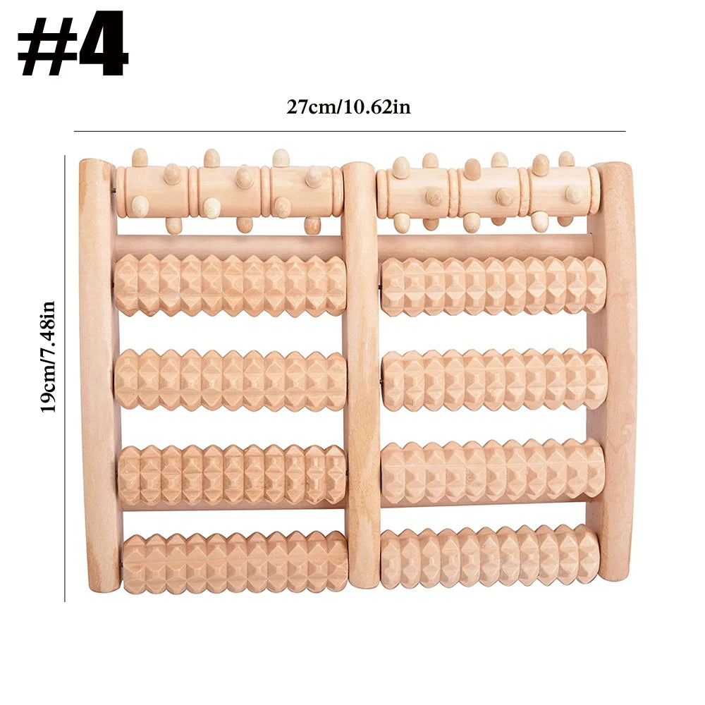 High Quality Natural Wood Foot Massager Roller for Plantar Fasciitis Relief, Neuropathy & Boosts Circulation, Heel Spur & Arch Pain Relaxation