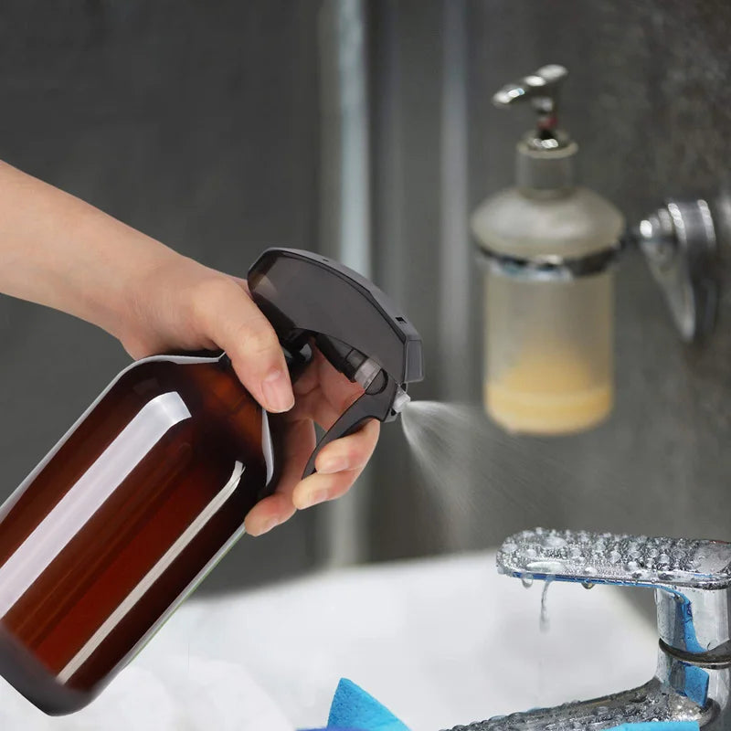 Plastic Refillable Liquid Sprayer Bottles for Hair, Make up, Cleaning Solutions, Plants and Gardening 500ml / 16.9oz Spray Bottle Sub-bottling