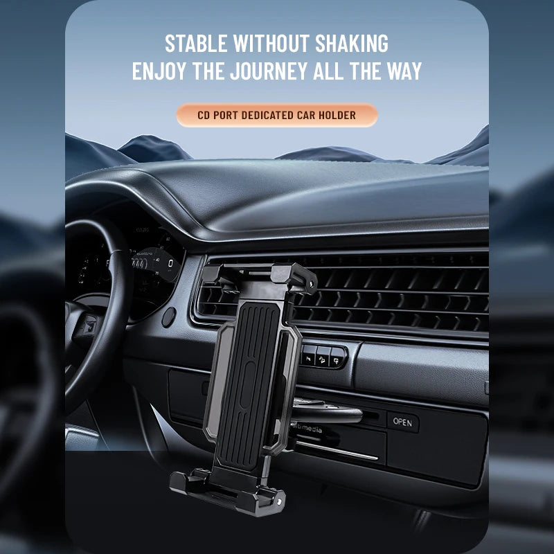 Convenient Universal 4-13 Inch Tablet Phone Car Stand Holder for Apple iPad Pro Mini iPhone Samsung and other Brands Car CD Slot Bracket
