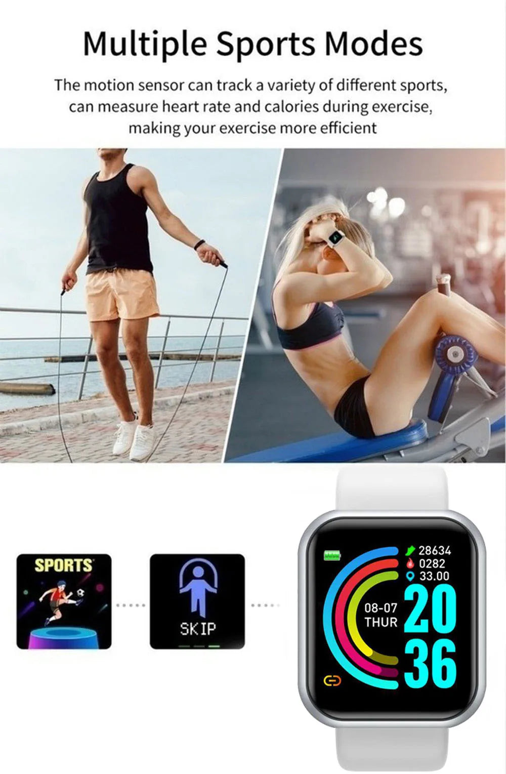 High Quality Multi Functional Smartwatch for Women Men Wristwatch Bluetooth Connected Phone Music Player Fitness Tracker Sport Bracelet Sleep Monitor Digital Watch