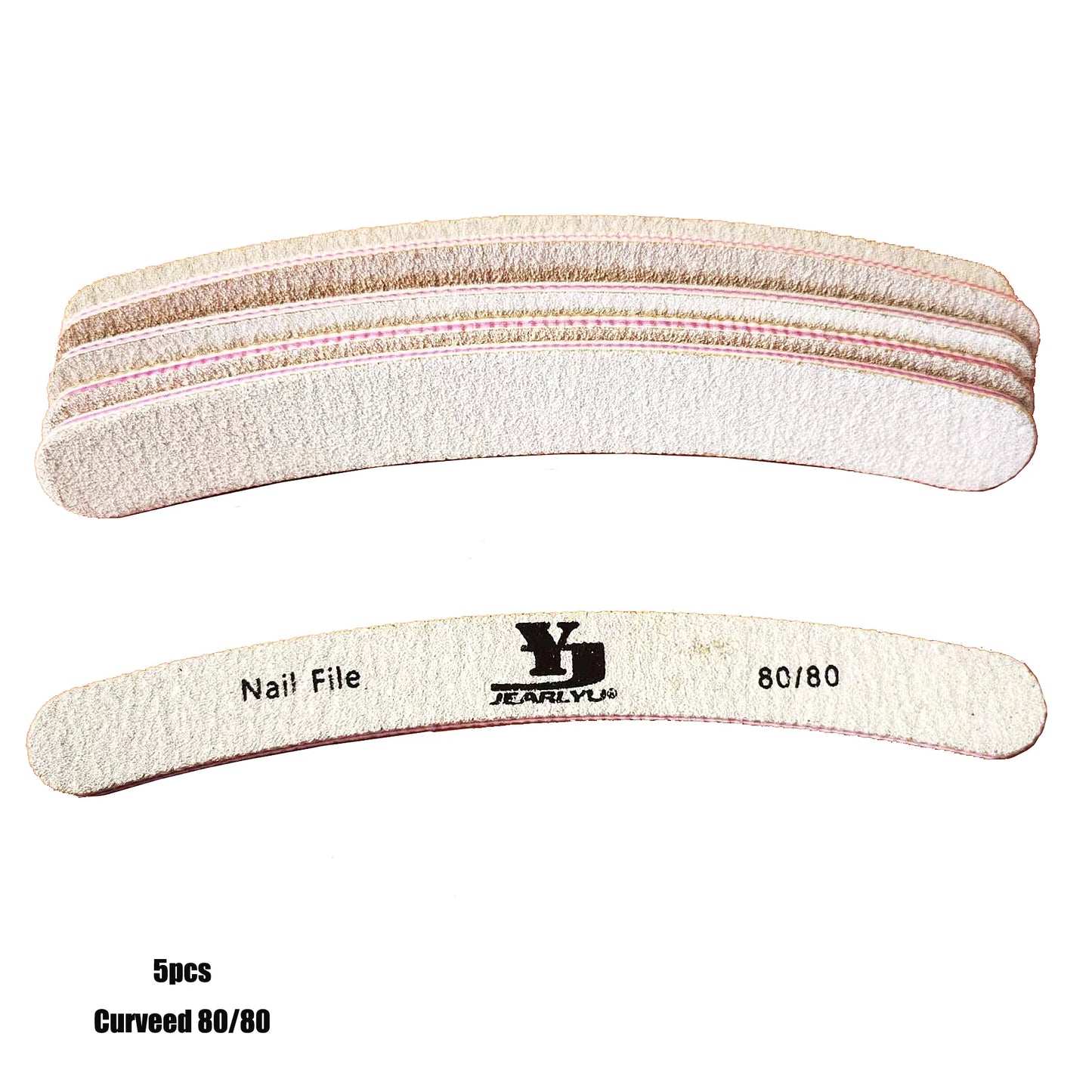 Professional Nail Files 5pcs Set Mix Color Limas 80/100/150/180/240 Grit Cuticle Remover Sandpaper Buffer Files Manicure Tool Set