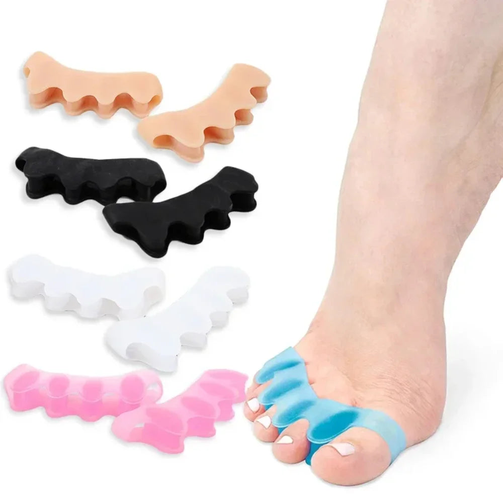 Correcting Silicone Toe Separators Spreaders Fix Bunions and Restore Toes, Straightener for Overlapping Toes Foot Care Tools