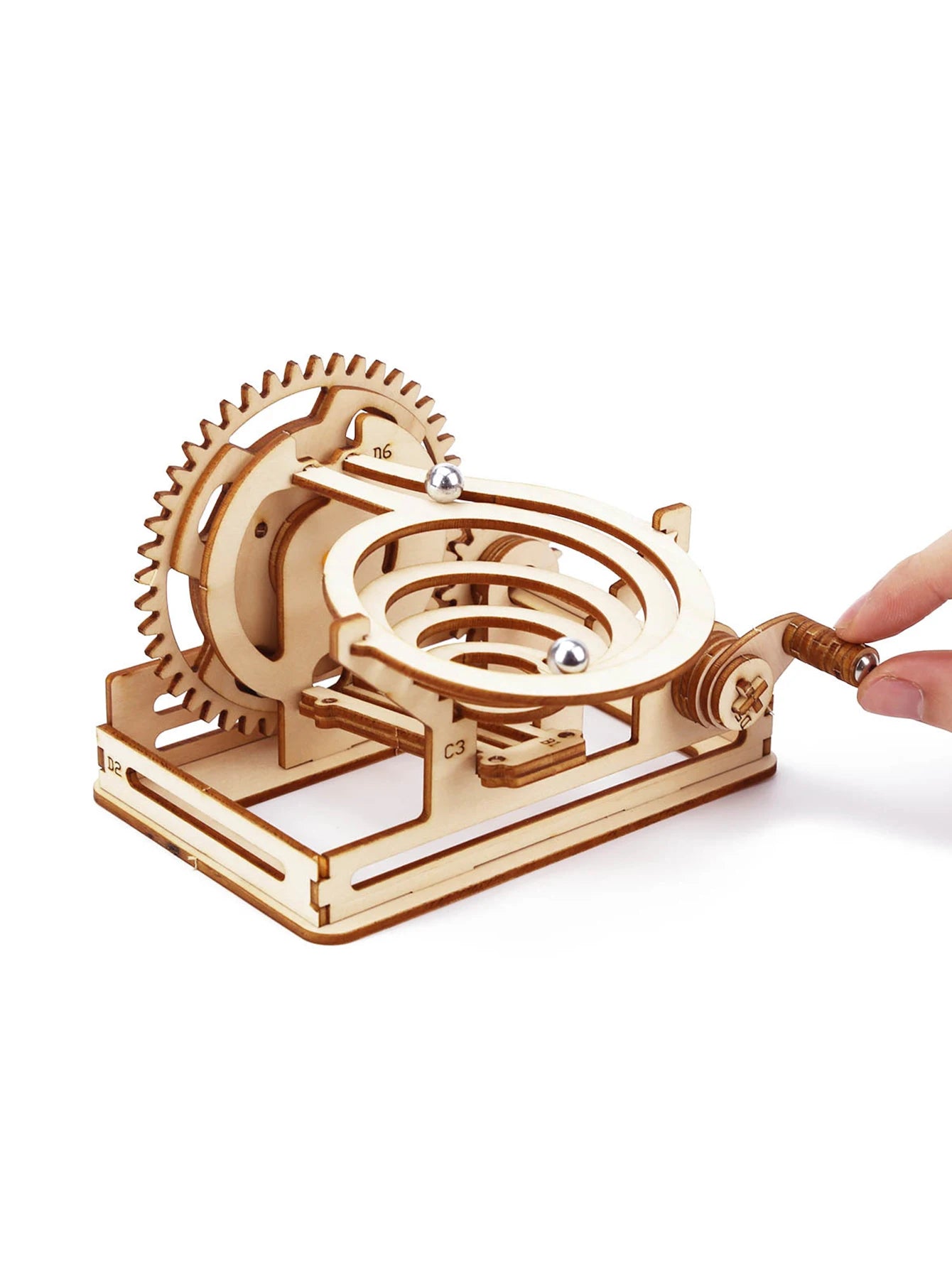 Adventure Spiral Marble Run 3D Wooden Puzzles for Adults and Teens DIY Model Building Kits with Mechanical Puzzles