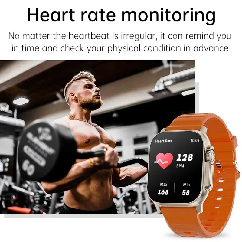 New Bluetooth High Quality T900Ultra Smartwatch for Men and Women Talk Message Alert Heart Rate Monitor Sports Watch for Android and IOS Compatible
