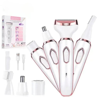 Cordless 4 in 1 Electric Shaver Body Hair Removal Epilator Painless Trimmer Razor for Women Ladies Wonderful Home Personal Care Appliance