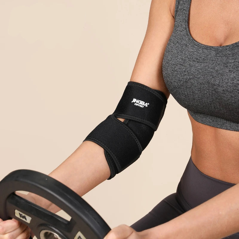 Comfortable Neoprene Elbow Support Strap for Men and Women - Adjustable Sports Fitness Brace Protector