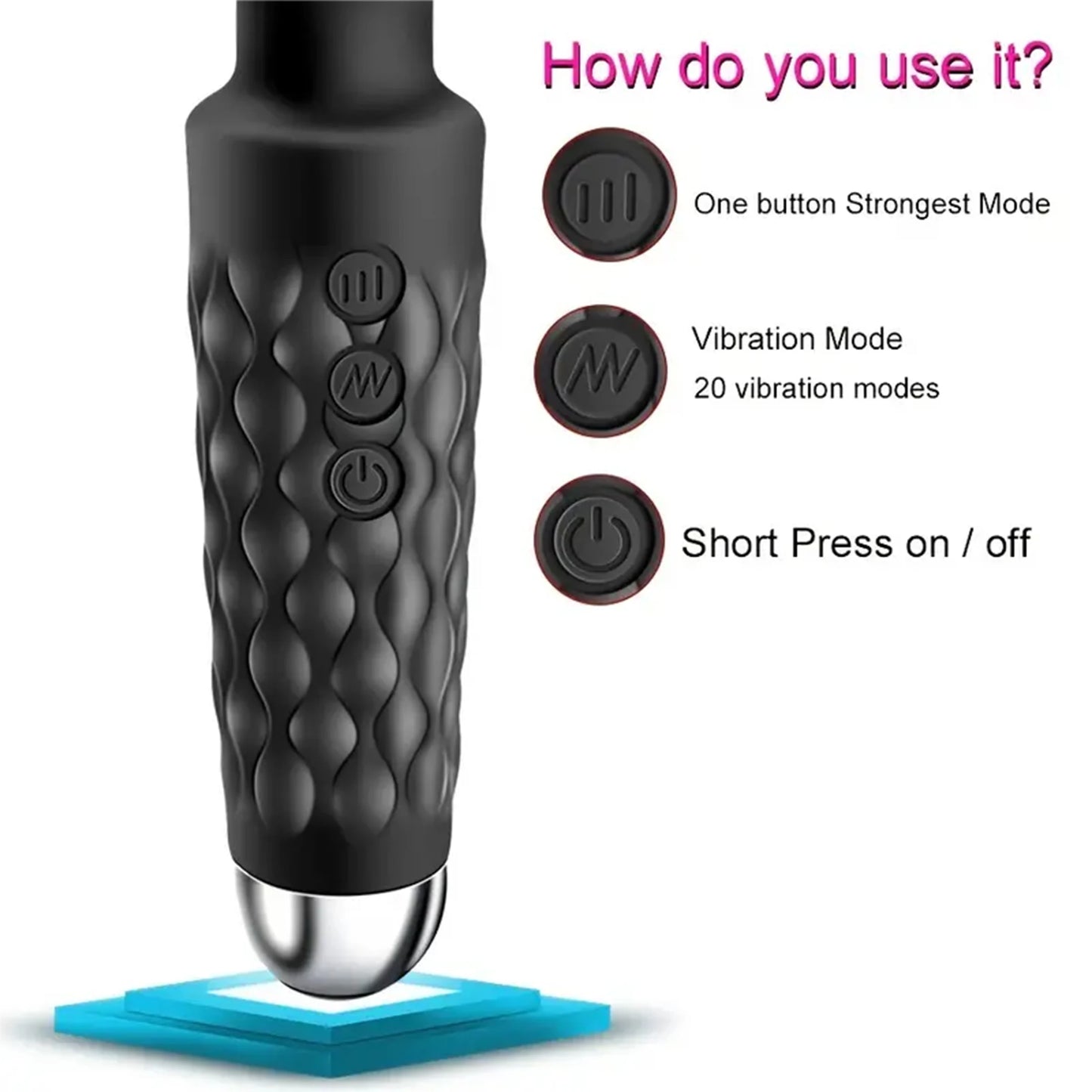 Portable Electric Muscle Stimulator Massage Stick for Back Neck Legs and Waist Relieve Fatigue and Muscle Strains