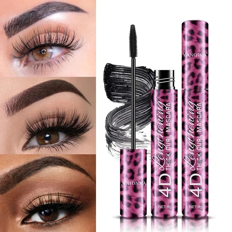 Beauty Set Liquid Eyeliner Pencil + 4D Waterproof Mascara Cosmetics Kit Eye Liner Thick Curling Mascara Eyebrow Pencil Eyes Makeup