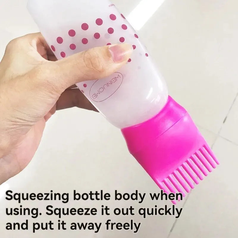 Non-Stick Hair Dyeing And Perming Root Comb Applicator Bottle With Scale Dry Cleaning Rinse Bottle Hair Salon Special Potion Care 160ml