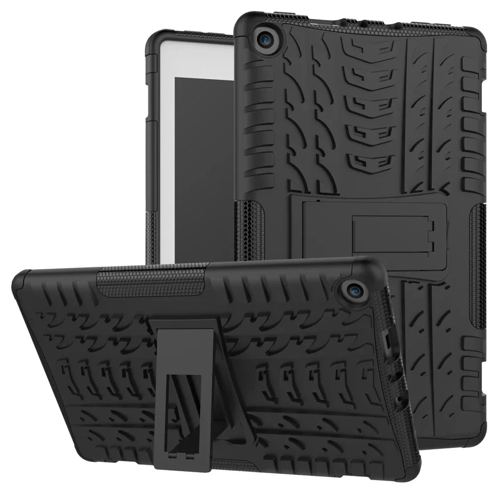 Durable Plastic and Silicone Shockproof Stand Case for Amazon Fire Max 11 HD10 HD8 and Fire 7 Protective Cover TPU+PC Shell