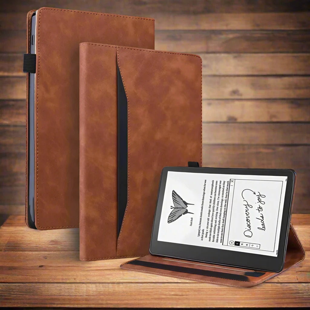 Luxury Leather Wallet Stand Case for Amazon Kindle Scribe 10.2 inch Fashion Protective Cover Scribe 2022 Released Many Colors to Choose From